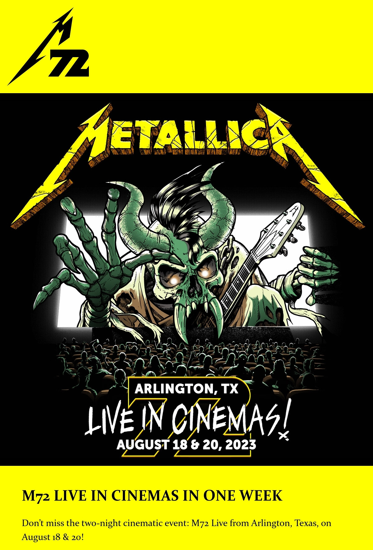 Event email from Metallica