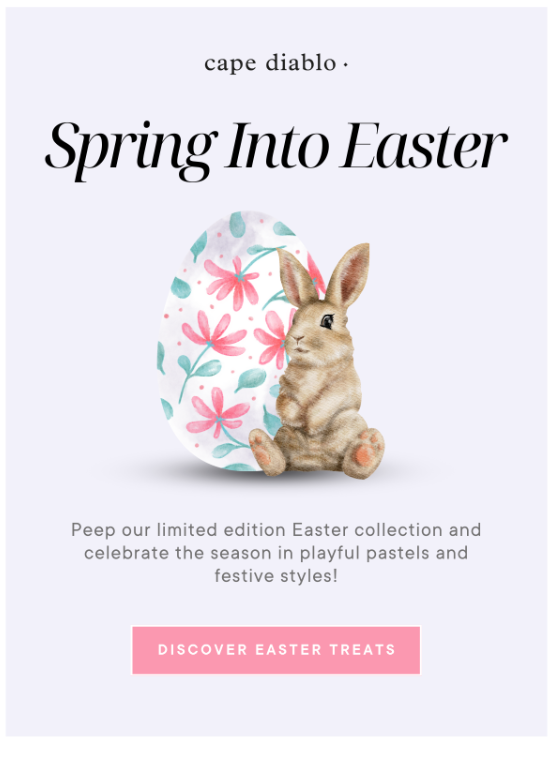 Example of Easter email design inspiration