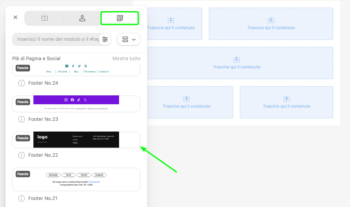 Esempi di moduli con informazioni di contatto