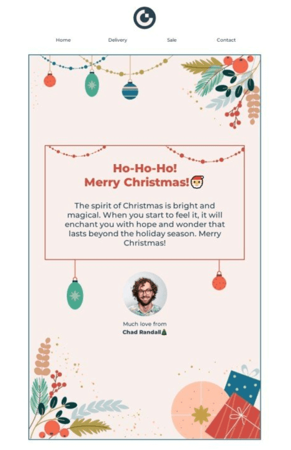 Festive Email Design to Wish Your Subscribers Happy Holidays