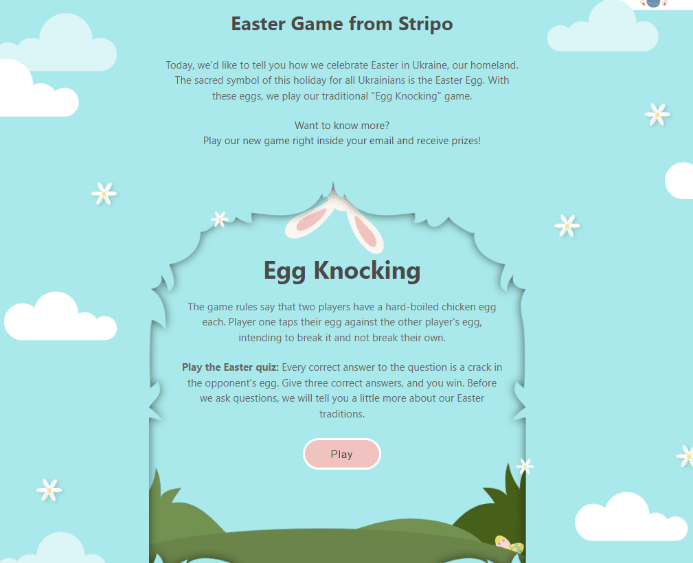 Gamified Email Template for the Easter Weekend