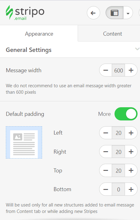 General Settings in Stripo Account