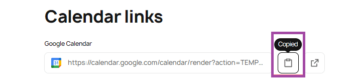 Google Calendar Link