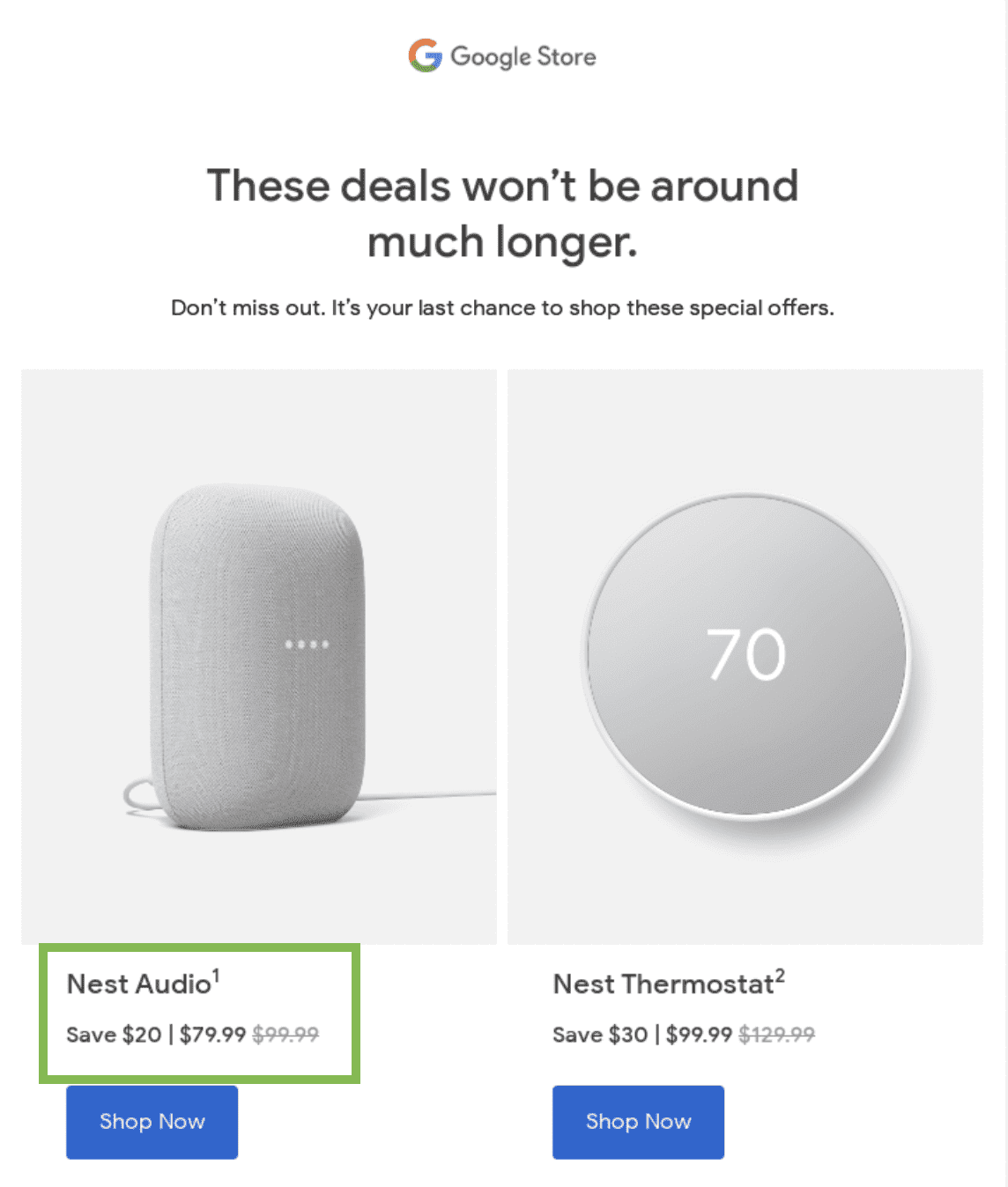 Great example of price in the product card