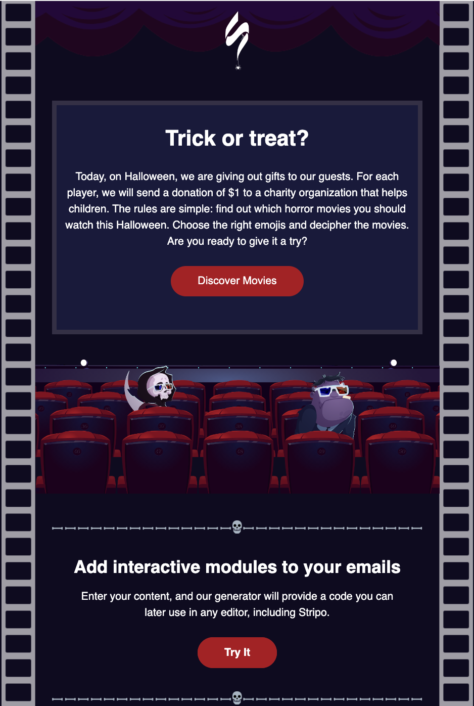 Halloween email interactive idea