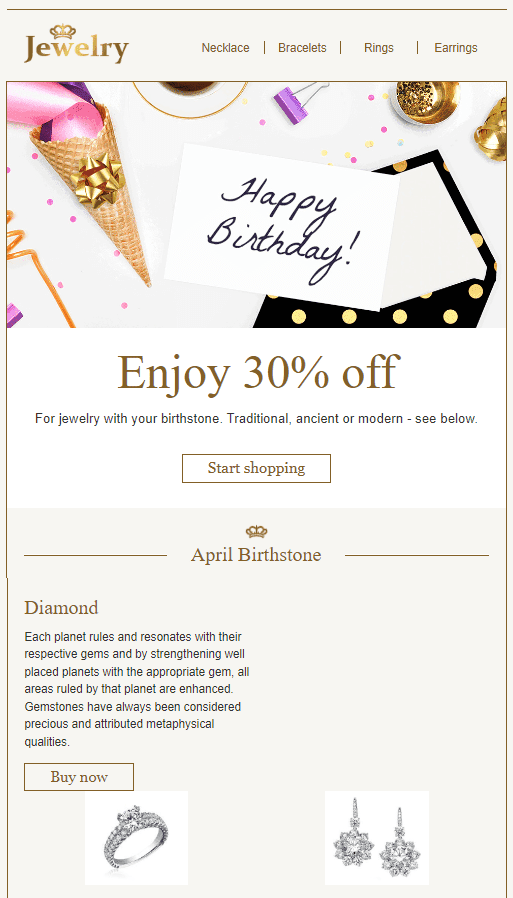 Happy Birthday Email Template by Stripo
