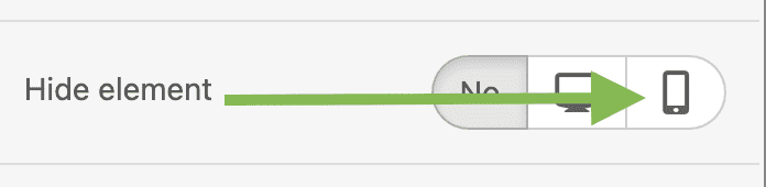  How to hide blocks in the mobile version