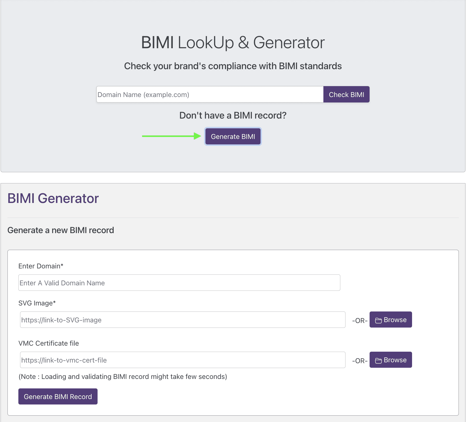 Как использовать генератор BIMI