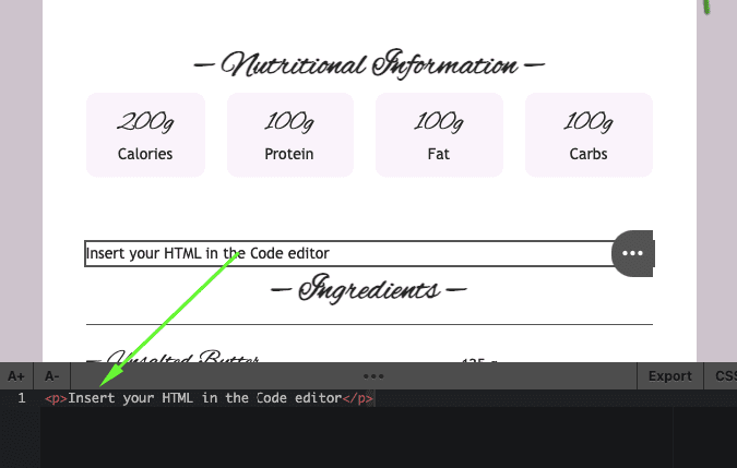 HTML block _ Pasting interactive module code