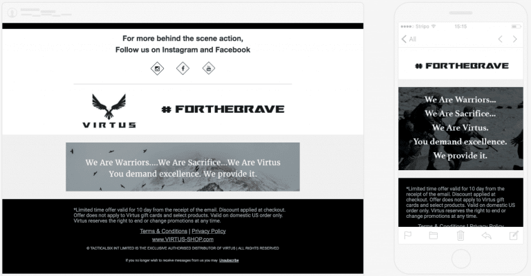 Desktop and Mobile Views of Emails