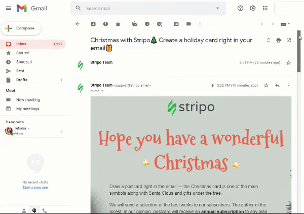 Interactive Christmas Email from Stripo