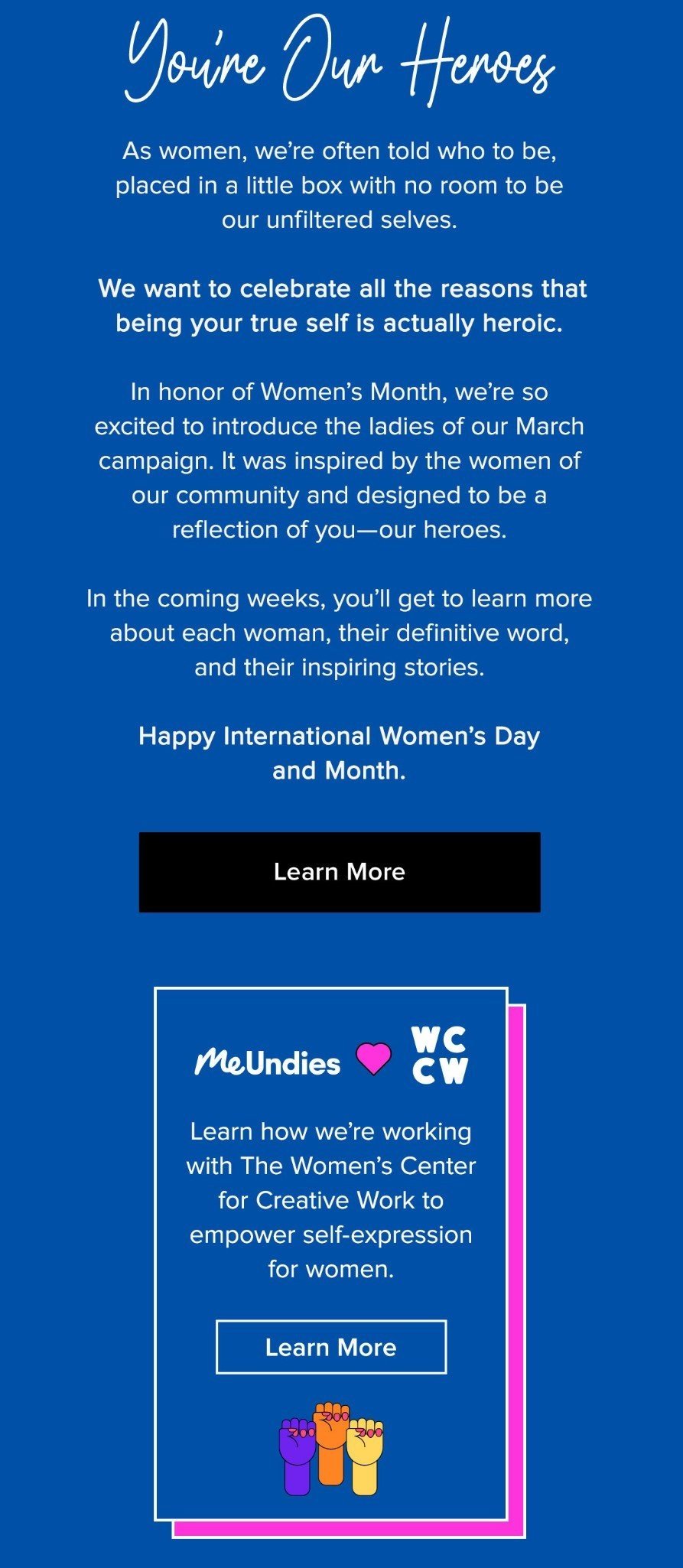 Happy women's day_IWD email with congratulation