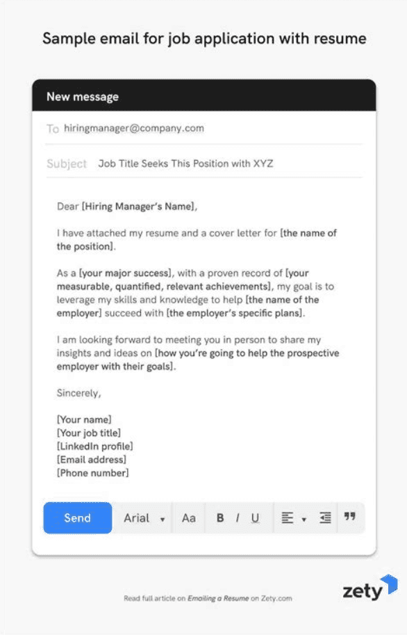 Emails de candidatura a emprego
