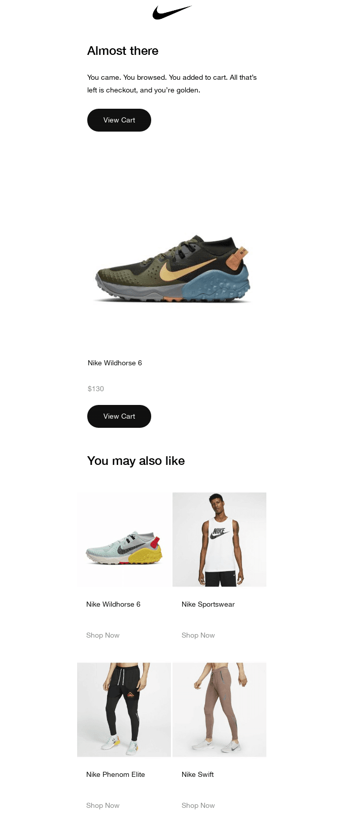 Nike Cross-Selling Email