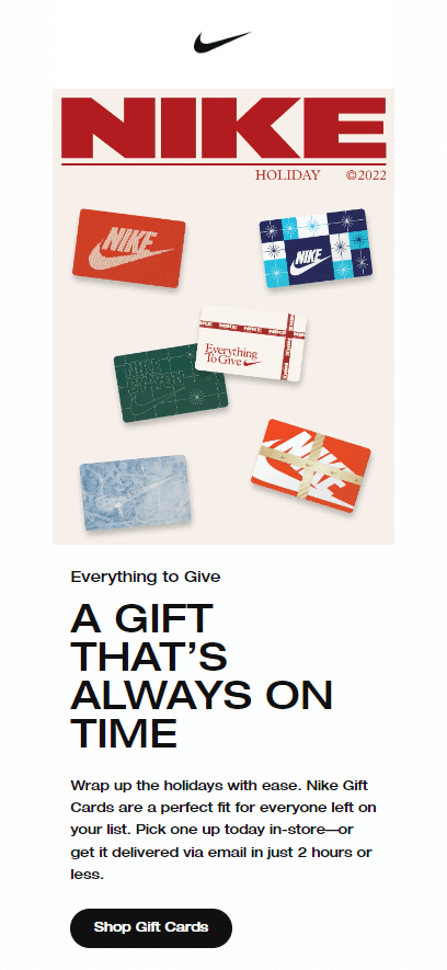 Nike _ Holiday email design