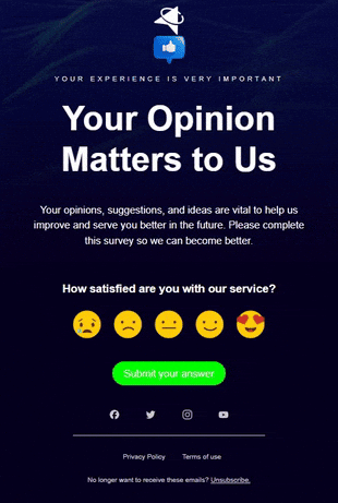 NPS survey example
