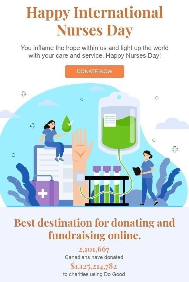 Modèle de collecte de fonds pour la Journée des infirmières