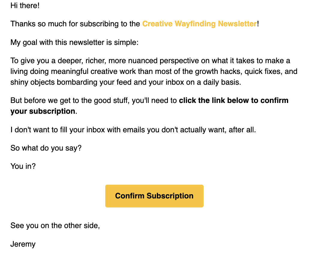 Email Subscription Confirmation – LuxeDH