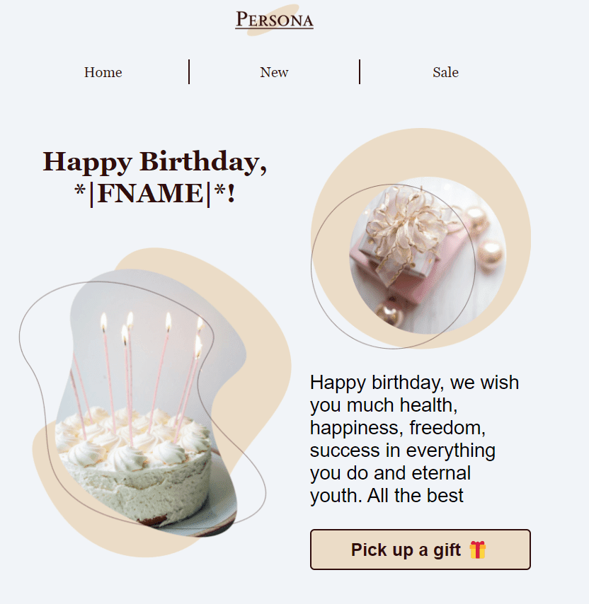 Personalized Email Birthday Template by Stripo