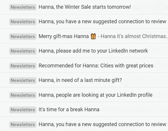 Personalized Subject LInes