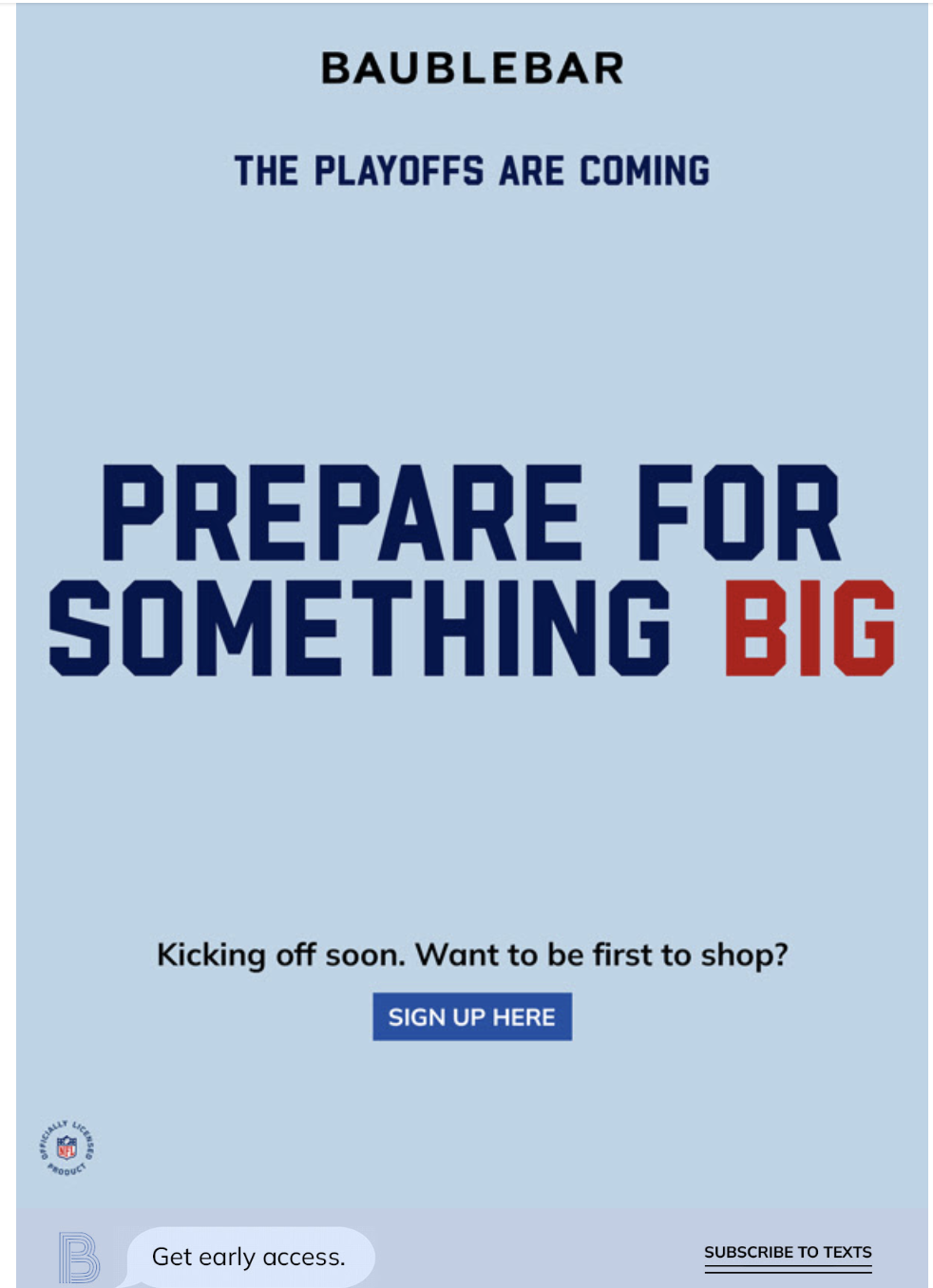 Promotional email that makes subscribers anticipate