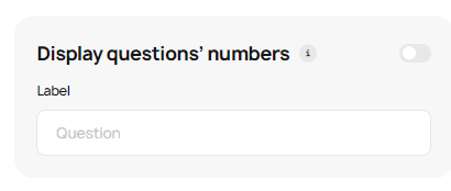 Adding Numbers to Questions