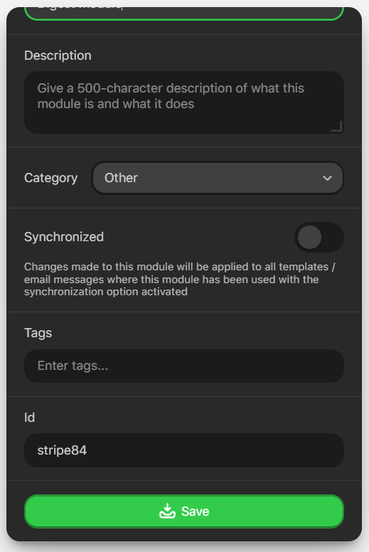 Saving the digest as a module