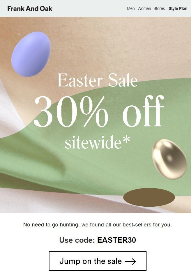 Selling products with easter email campaigns
