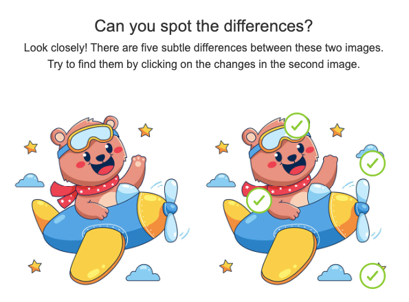 Example of a spot the difference game _ Stripo