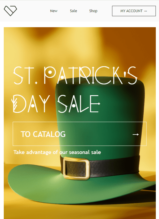 St. Patrick's Day Email Design Ideas