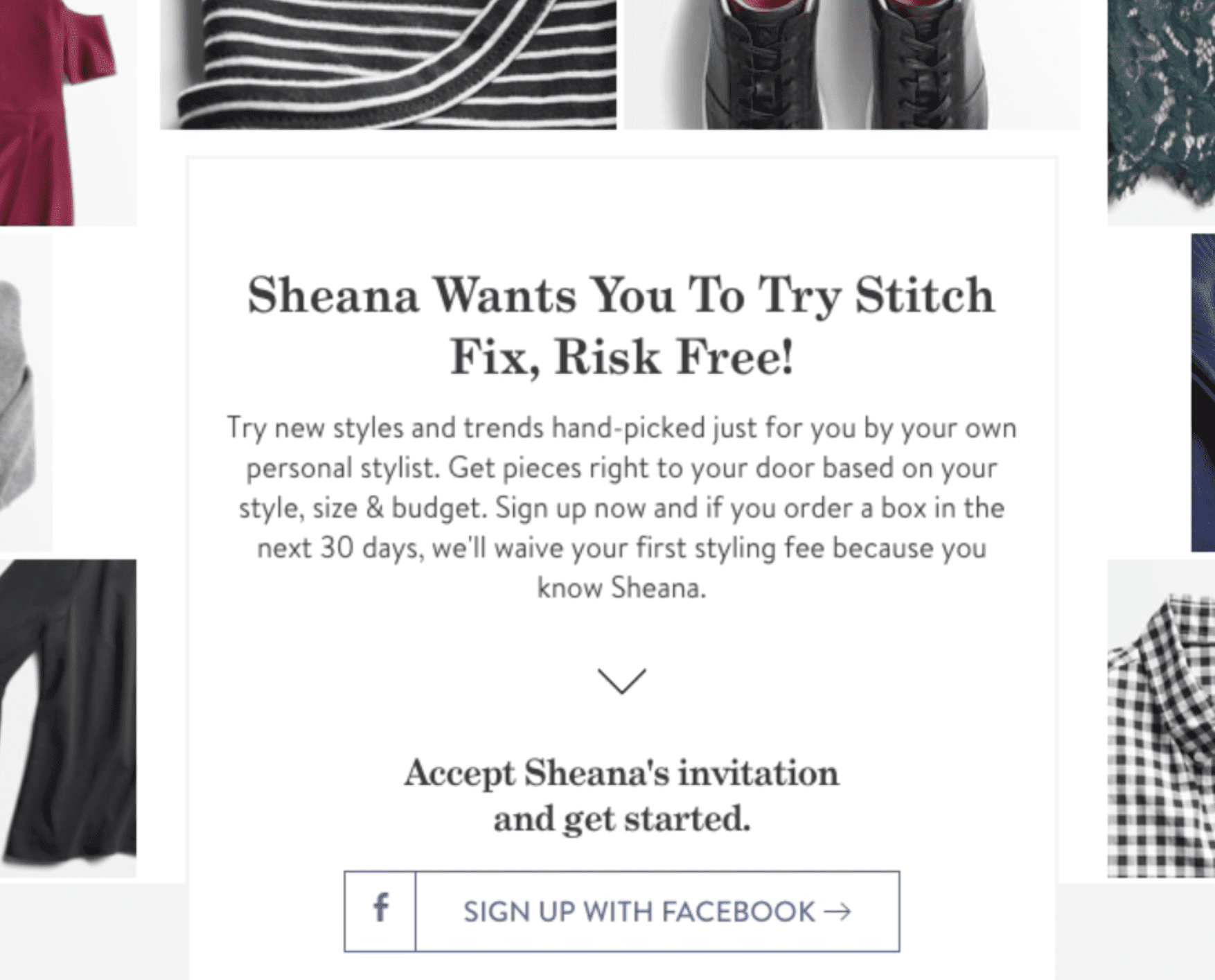 Stitchfix referral email
