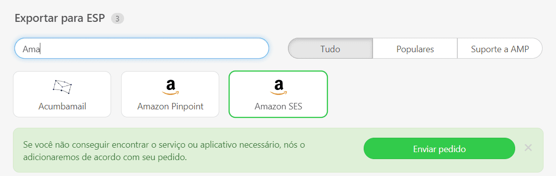 Conta Stripo _ Exportando seu e-mail para o Amazon SES
