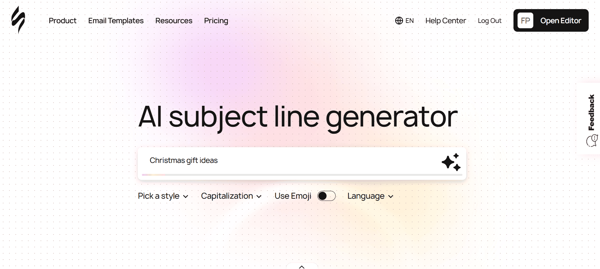 Stripo AI subject line generator