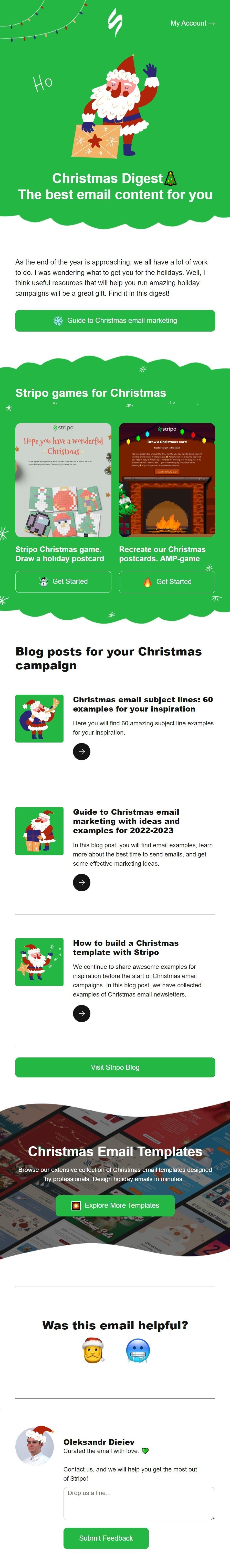 Example of Stripo email digest