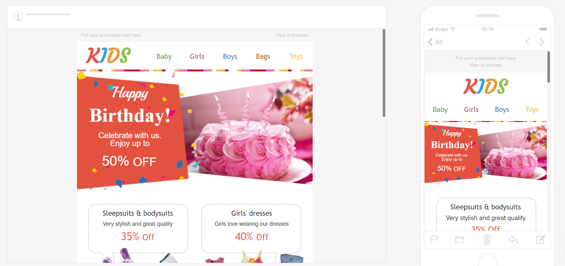 Stripo _ Happy Birthday Email Template for Mobile and Desktop