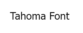 Tahoma Font For Emails