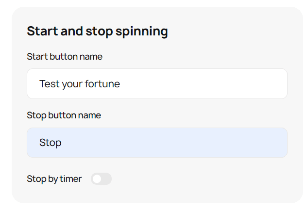Wheel of Fortune Spinning Settings