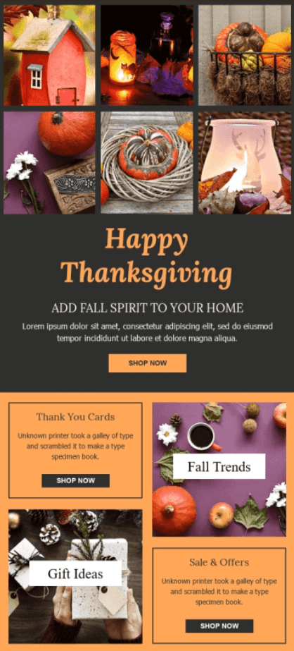 13 Thanksgiving Day Email Templates 📭 Free Thanksgiving Day HTML