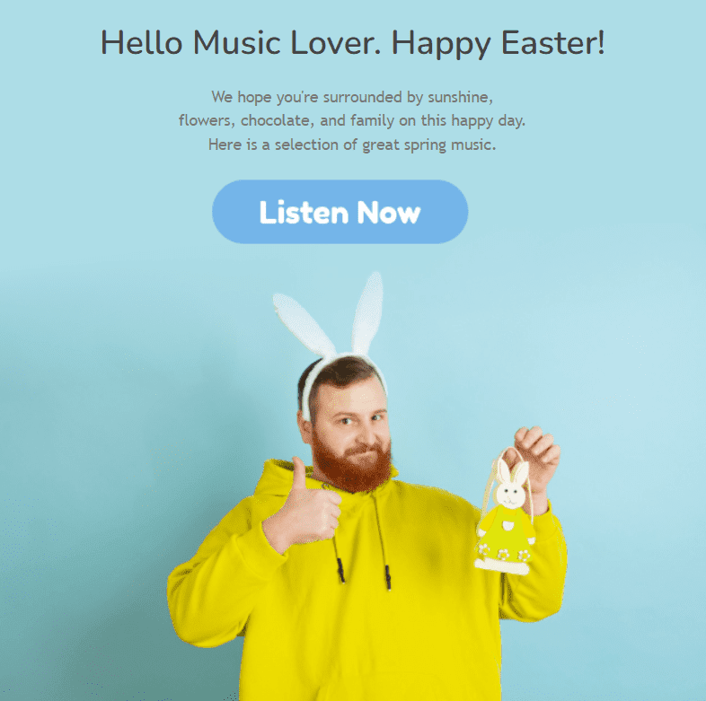 Unusual Easter Email Example