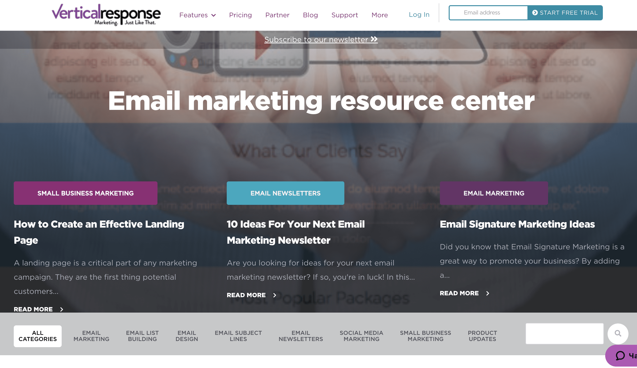 Marketing resources centre - Email