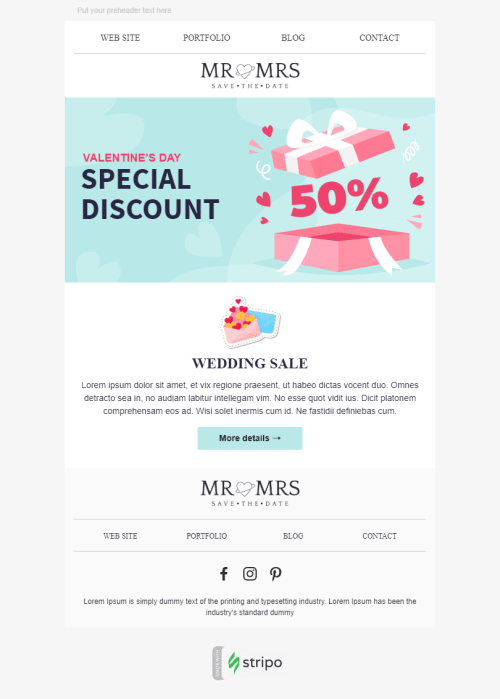 Wedding Invite Email Template from stripo.email
