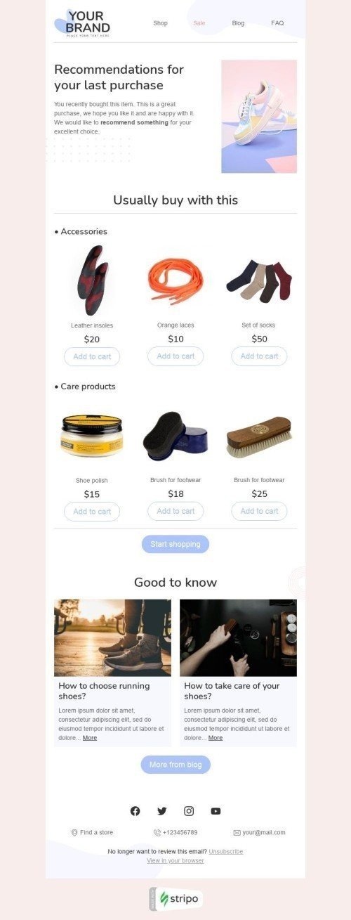 Retargeting Email Template «Buy with this» for Fashion industry mobile view